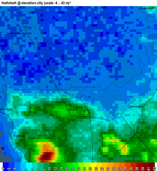 Hattstedt elevation map