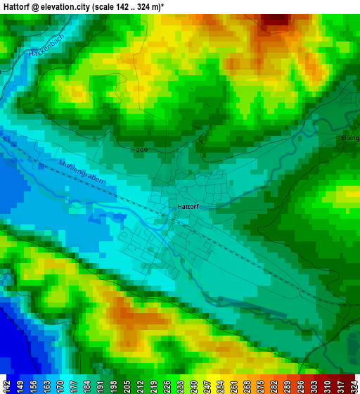 Hattorf elevation map