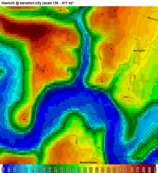 Hasloch elevation map