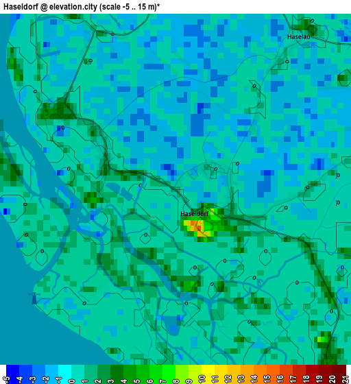 Haseldorf elevation map