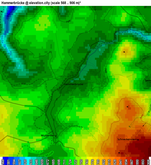 Hammerbrücke elevation map