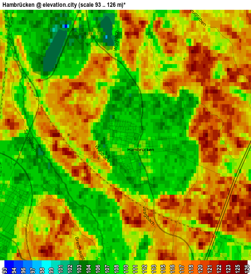 Hambrücken elevation map