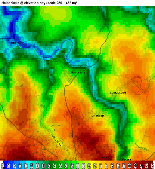 Halsbrücke elevation map