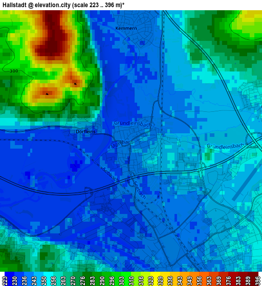 Hallstadt elevation map