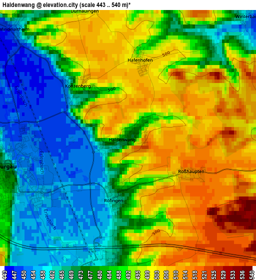 Haldenwang elevation map