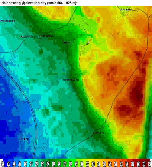 Haldenwang elevation map