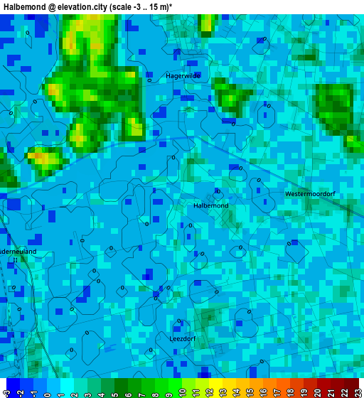 Halbemond elevation map