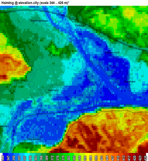 Haiming elevation map