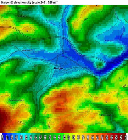 Haiger elevation map