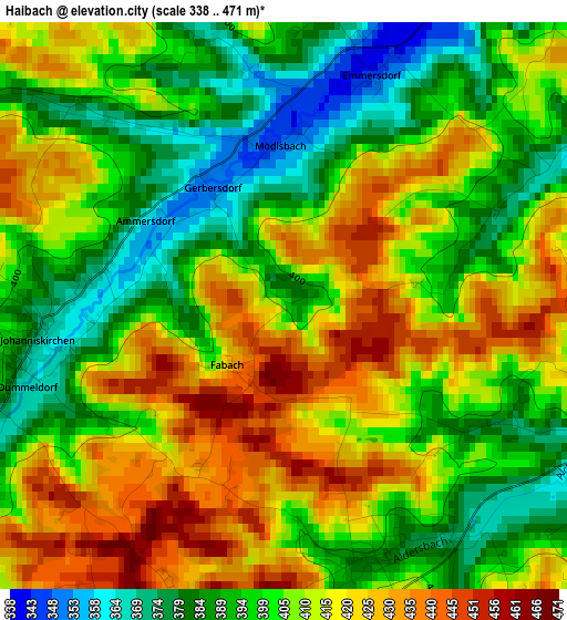 Haibach elevation map