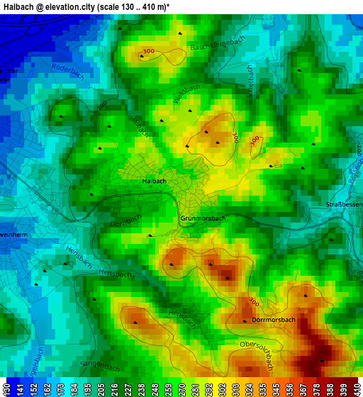 Haibach elevation map