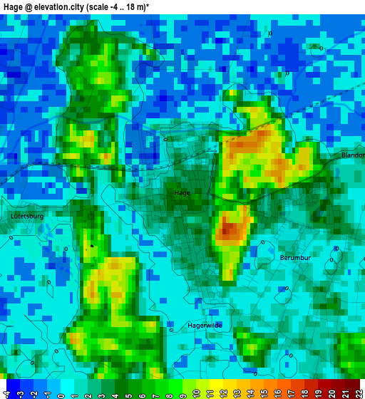 Hage elevation map