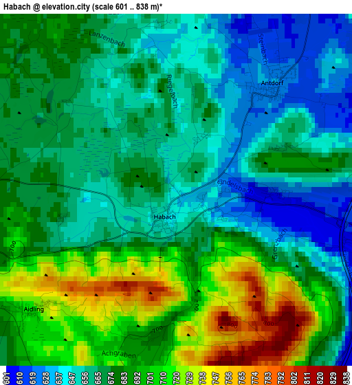 Habach elevation map