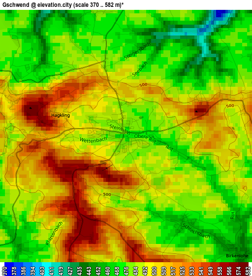 Gschwend elevation map