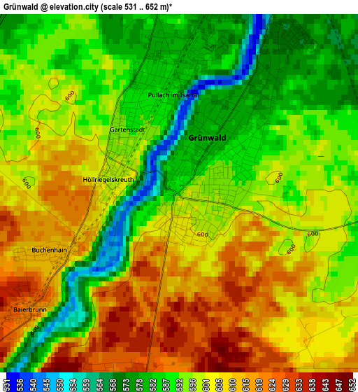 Grünwald elevation map