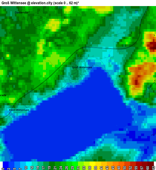 Groß Wittensee elevation map