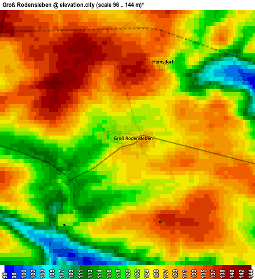 Groß Rodensleben elevation map