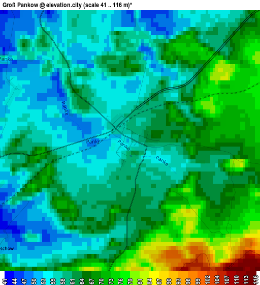 Groß Pankow elevation map