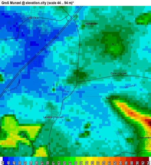 Groß Munzel elevation map