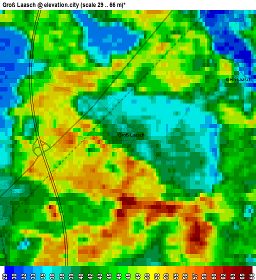 Groß Laasch elevation map