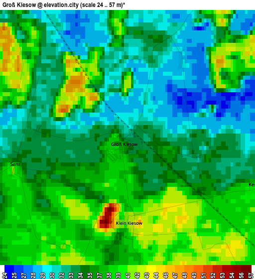 Groß Kiesow elevation map