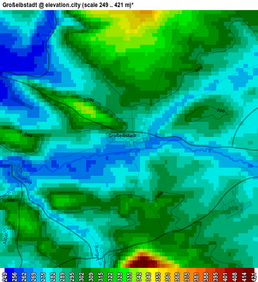 Großeibstadt elevation map