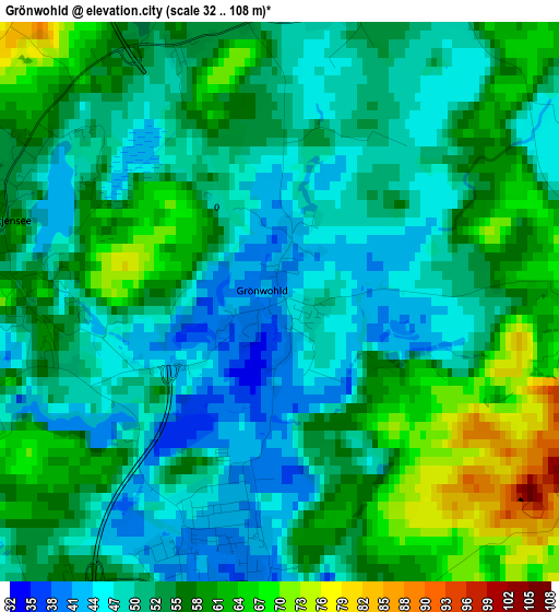 Grönwohld elevation map