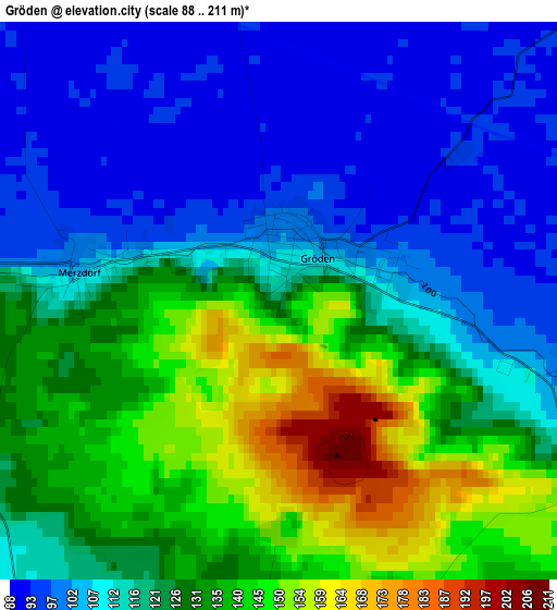 Gröden elevation map