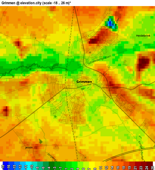 Grimmen elevation map