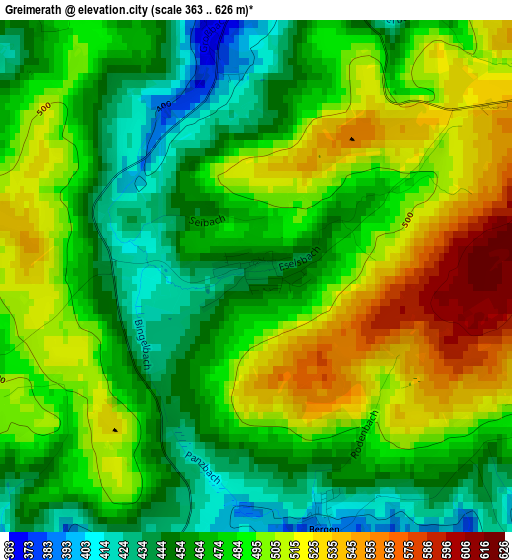 Greimerath elevation map