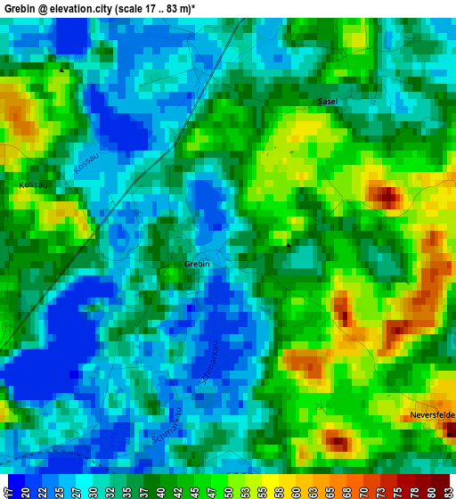 Grebin elevation map