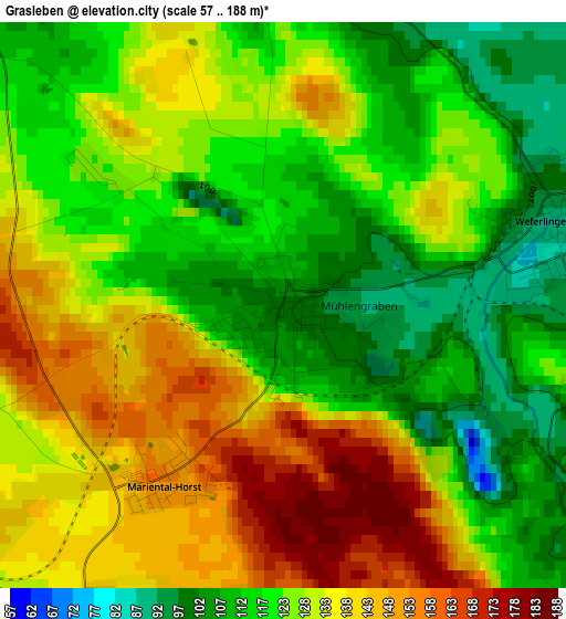 Grasleben elevation map