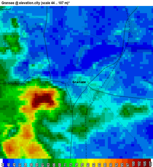 Gransee elevation map