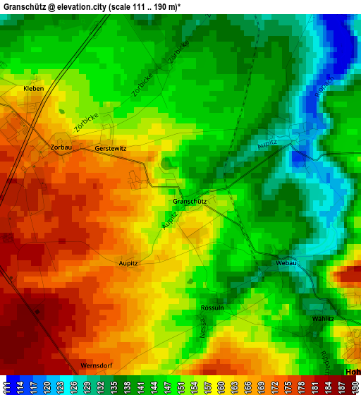 Granschütz elevation map