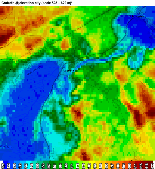 Grafrath elevation map