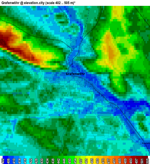 Grafenwöhr elevation map