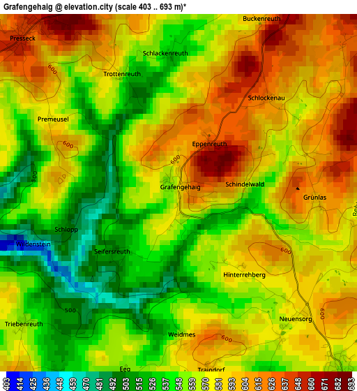 Grafengehaig elevation map