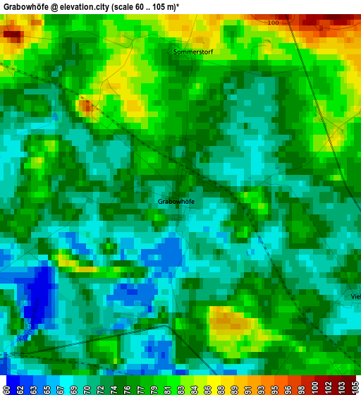 Grabowhöfe elevation map