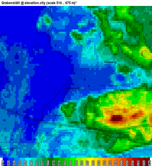 Grabenstätt elevation map