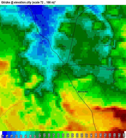 Görzke elevation map