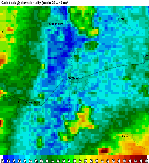 Goldbeck elevation map