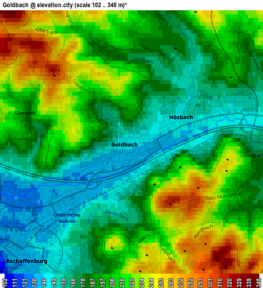 Goldbach elevation map