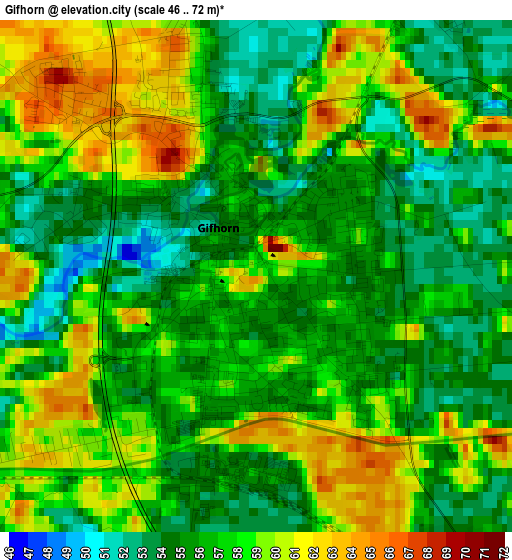 Gifhorn elevation map