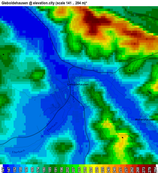 Gieboldehausen elevation map