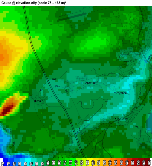 Geusa elevation map