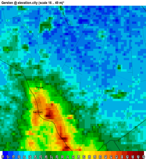 Gersten elevation map