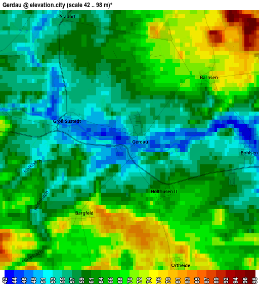 Gerdau elevation map