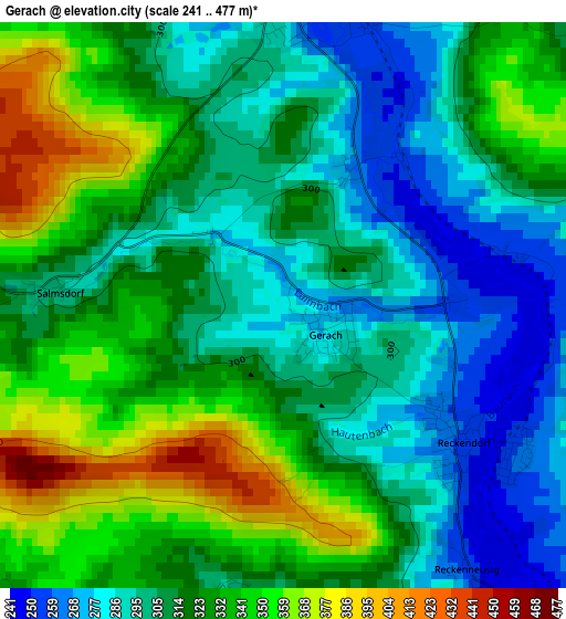 Gerach elevation map