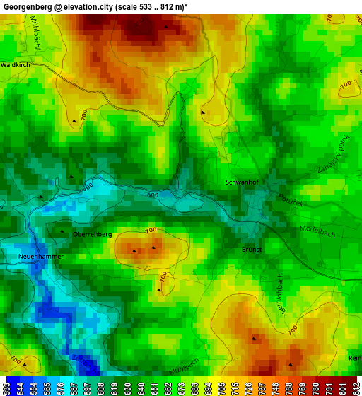 Georgenberg elevation map