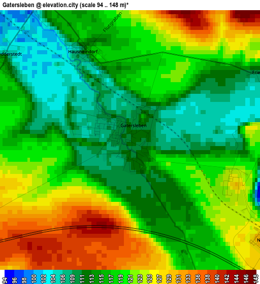 Gatersleben elevation map